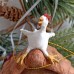 Dog House Antique Style Christmas Spun-Cotton Ornament