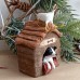Dog House Antique Style Christmas Spun-Cotton Ornament