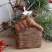 Dog House Antique Style Christmas Spun-Cotton Ornament