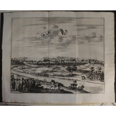 MUROM RUSSIA 1727 OLEARIUS/VAN DER AA ANTIQUE ORIGINAL COPPER ENGRAVED CITY VIEW