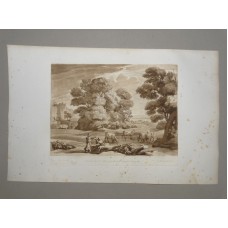Landscape with Shepherd and Shepherdess Etching Mezzotint Richard Earlom After C