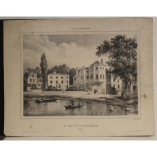 TWICKENHAM ENGLAND 1840ca VENDERBURCH UNUSUAL ANTIQUE ORIGINAL LITHOGRAPHIC VIEW