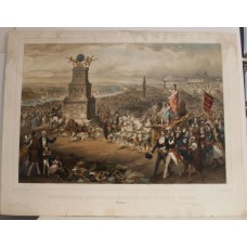 PARIS FRANCE1848 GOLDMID UNUSUAL ANTIQUE ORIGINAL LITHOGRAPHIC UTOPIAN CITY VIEW