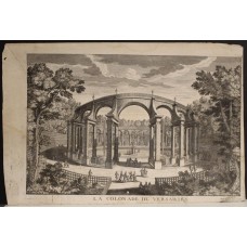 VERSAILLES GROVE OF COLONNADE FRANCE1705 DE FER UNUSUAL ANTIQUE ORIGINAL VIEW