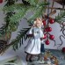 School-Girl Vintage Style Russian Christmas Spun-Cotton Ornament
