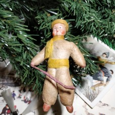 Mister Moon Man Unique Russian Christmas Spun-Cotton Ornament