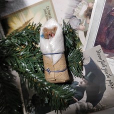 Mister Moon Man Unique Russian Christmas Spun-Cotton Ornament