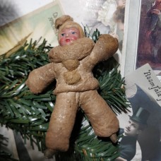 Mister Moon Man Unique Russian Christmas Spun-Cotton Ornament