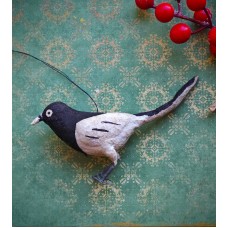 Magpie Antique Christmas Ornament 1960 Made in USSR