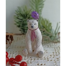 Pink Flamingo Russian Christmas Spun-Cotton Ornament (10086)