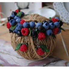 Blueberry Blackcurrant Raspberry Jewelry Set ?? Earrings ?? Bracelet
