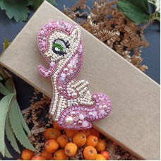 Russian lacquered hair-clip and brooch