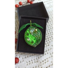 Russian lacquered hair-clip and brooch