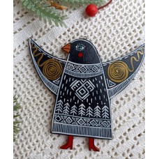 Mister Moon Man Unique Russian Christmas Spun-Cotton Ornament