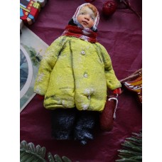 Vintage Russian Glass Christmas Ornament