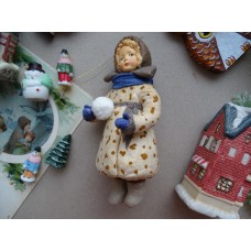 Girl • Antique style • Spun-Cotton • Christmas ornament