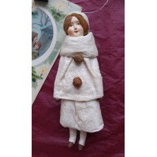 Girl • Antique style • Spun-Cotton • Christmas ornament