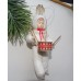 Bunny Boy with Drum Russian Spun-Cotton Christmas ornament