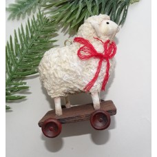 Bunny Boy with Drum Antique Style Russian Spun-Cotton Christmas ornament Bunny Boy with Drum Antique Style Russian Spun-Cotton Christmas ornament
