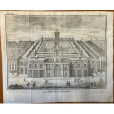 LONDON STOCK EXCHANGE ENGLAND 1754 THOMAS SALMON ANTIQUE COPPER ENGRAVED VIEW