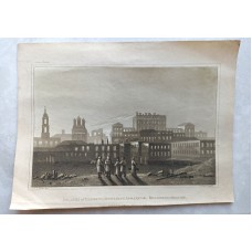 Редкая Необычная Антикварная гравюра Старая Москва 1817 (3972)