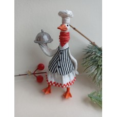 Gosling Antique Christmas Spun-Cotton Ornament Made in USSR 1940s