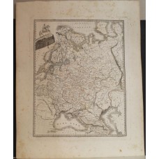 RUSSIA EUROPEAN RUSSIA 1834 RUSSO UNUSUAL ANTIQUE COPPER ENGRAVED ITALIAN MAP