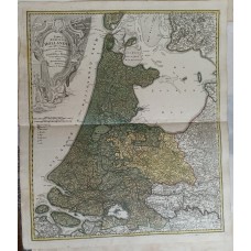 Netherlands 1733 Homann Heirs Antique Original Copper Engraved Map