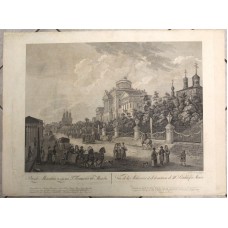 Moscow Mokavia Russia 1799 De La Barthe Oversize Unusual Antique City View