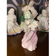 4 Vintage Russian Glass Christmas Ornaments