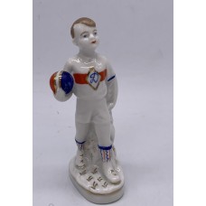 USSR 1940s Boy with Muff Lomonosov porcelain figurine