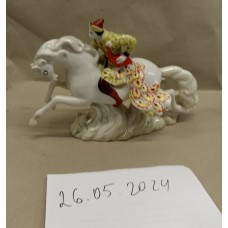 Ivan on the horse with firebird USSR porcelain figurine 1950s.