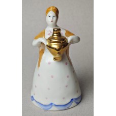 Russian Woman with Samovar ~ Vintage Dulevo porcelain figurine ~ 1970s