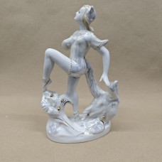 USSR 1950s Ballerina-Fox Porcelain Figurine