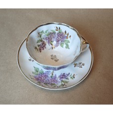 Lomonosov Cobalt Gold Cup and Saucer Guipure