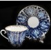 Russian Lomonosov Cobalt Gold Cup,Saucer Heath-Cocks