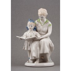 USSR 1950s Mother and Daughter Polonia Porcelain Firugine