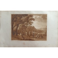 Cobalt Plate 8 inch. Singing Garden Lomonosov