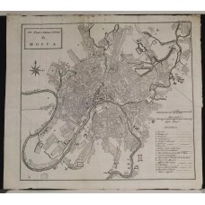MOSOW RUSSIA 1790ca THOMAS KITCHIN UNUSUAL ANTIQUE CITY MAP ITALIAN