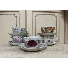 5 sets of vintage cups and saucers 