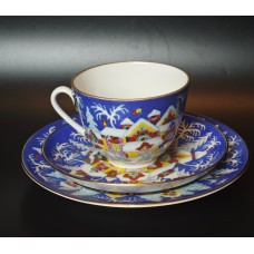 3-piece Porcelain cup, saucer and plate set 