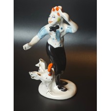 French Bulldog Color Russian color glass figurine