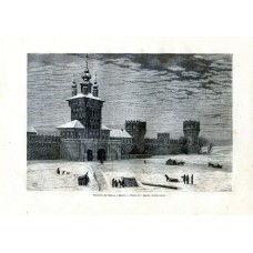 Russia, Moscow, women's monastery, Novodevichy Convent..engraving 1872