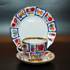 Unique Russian Teapot Horse with Golden Mane Lomonosov porcelain