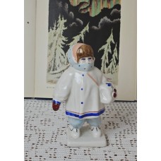 Cute Leopard Cub Lomonosov porcelain figurine
