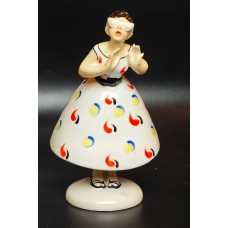 Girl - Porcelain Box USSR 1950s LZFI