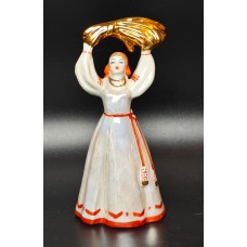 Bear Drunken General antique porcelain figurine Made in USSR 1948