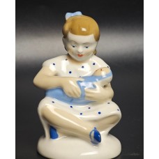Beautiful Large Red Cat Lomonosov porcelain figurine