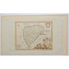 Rutland Shire Antique Map 1719 Thomas Kitchin ?? Antique Engraving