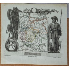 Антикварная карта Российской империи 1823 года Редкость (12015)